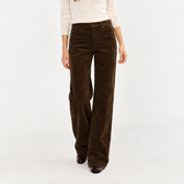 Diletta Straight Leg Pants - Dark Brown