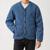 Stellan Collarless Jacket - Blue