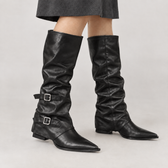 Carolina Buckle Boots - Black