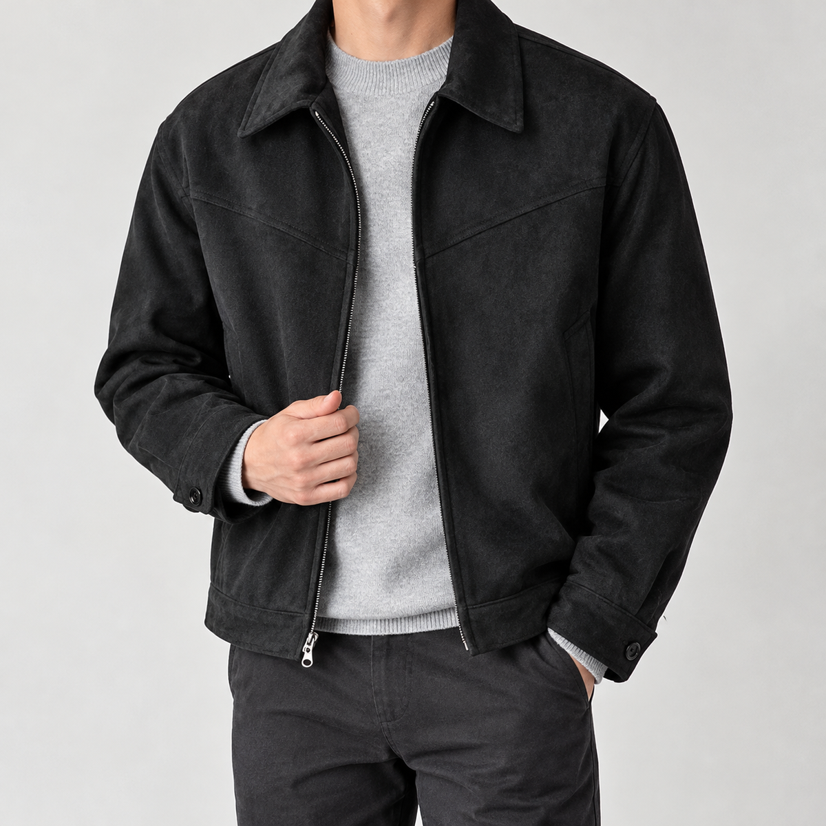 Henri Zip Jacket - Brown