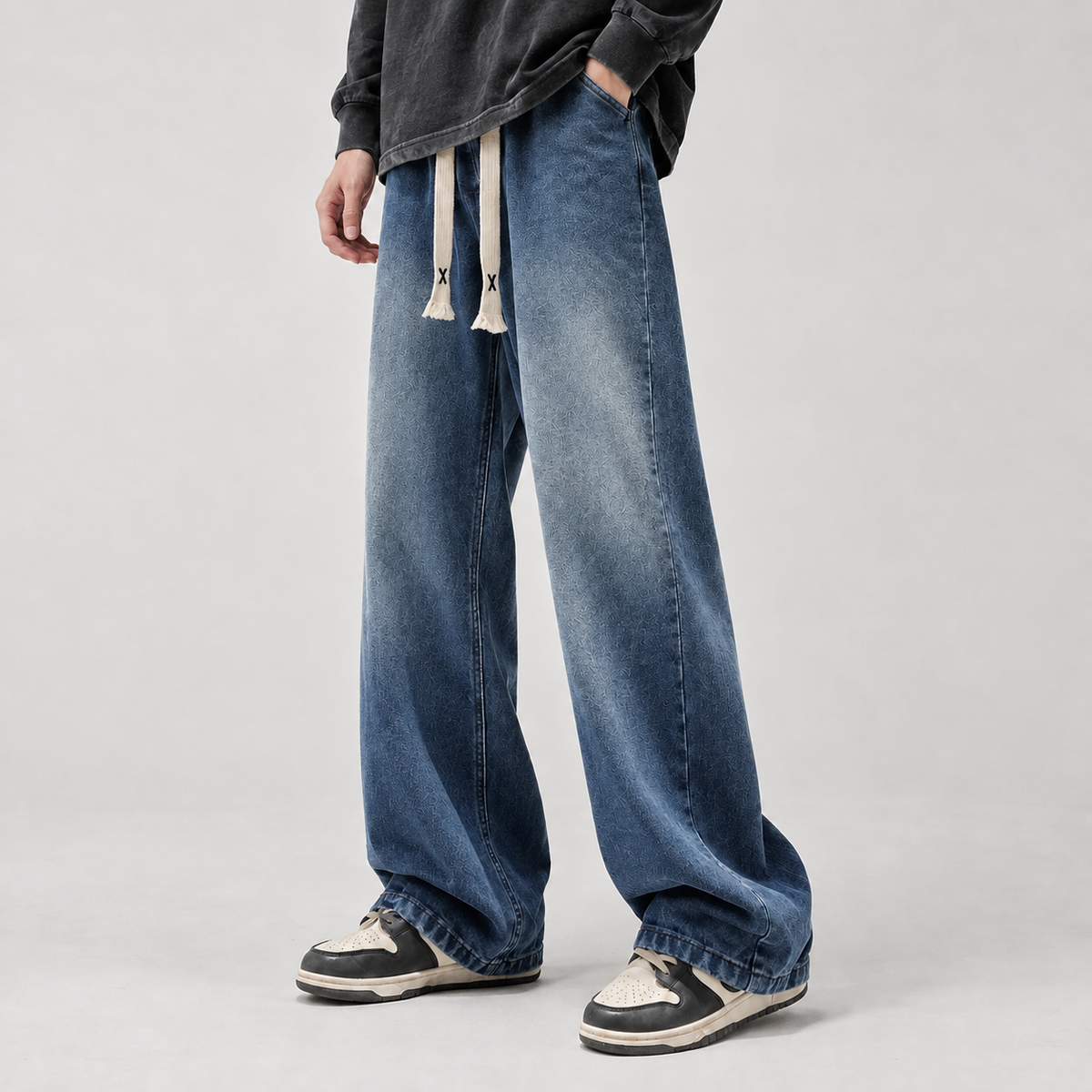 Harri Wide Leg Jeans - Blue