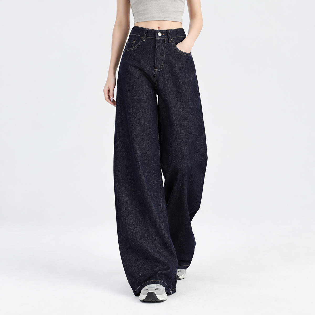 Bernardine Wide Leg Jeans - Cs Dark Blue