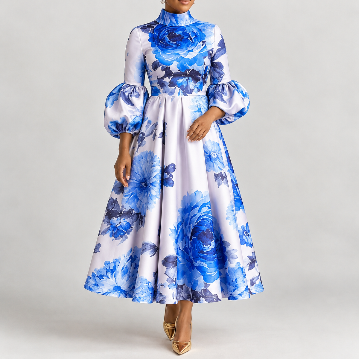 Mareike A Line Dress - Blue