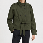 Oskar Double Breasted Jacket - Army Green