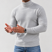 Saverio Turtleneck Sweater - Light Gray