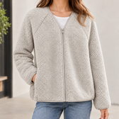 Evangeline Fleece Jacket - Light Beige