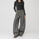 Estella Barrel Leg Pants - Coffee