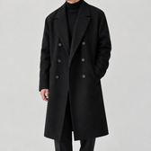 Sander Cashmere Overcoat - Black