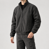 Alfonso Stand Collar Jacket - Dark Gray