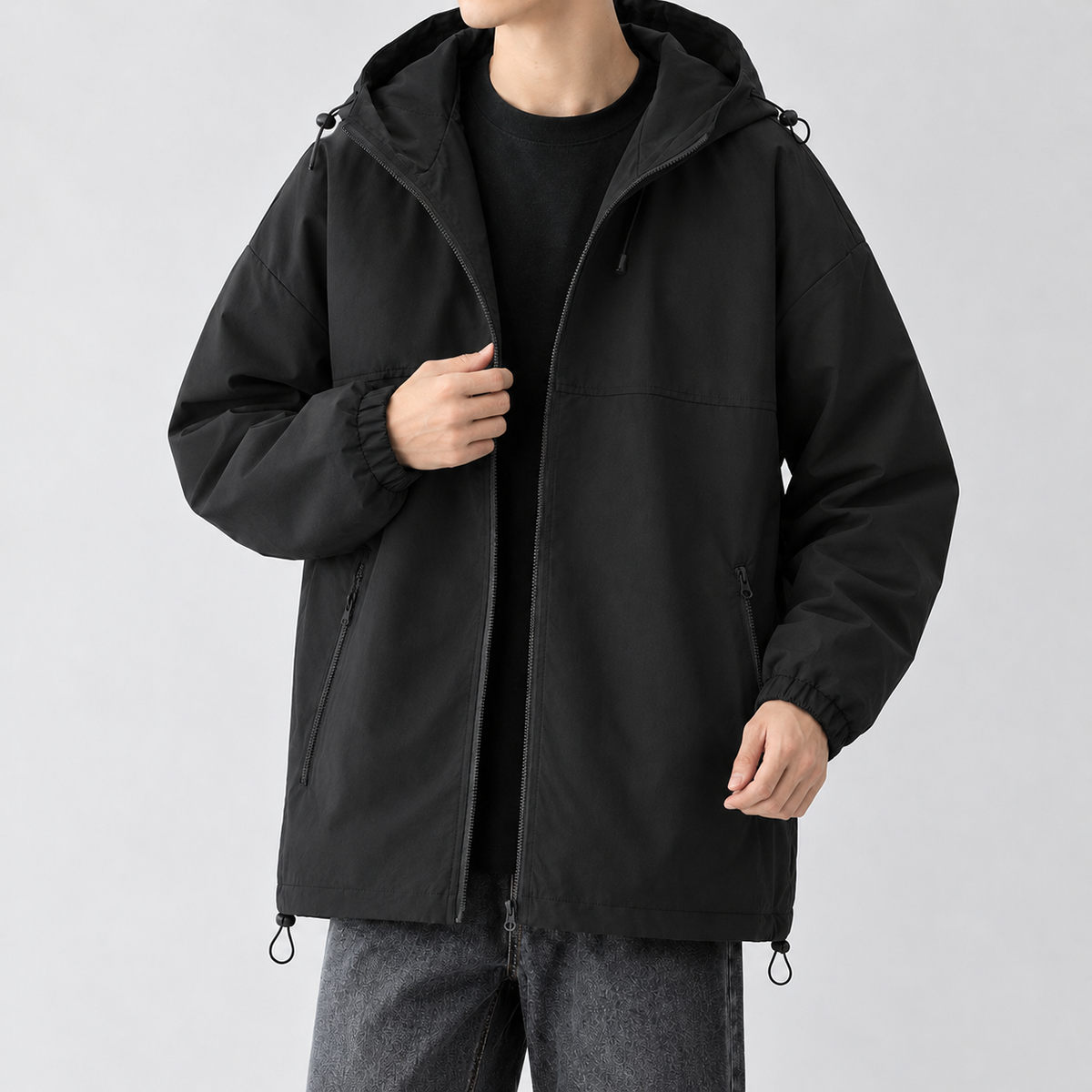 Gerhard Hooded Jacket - Black
