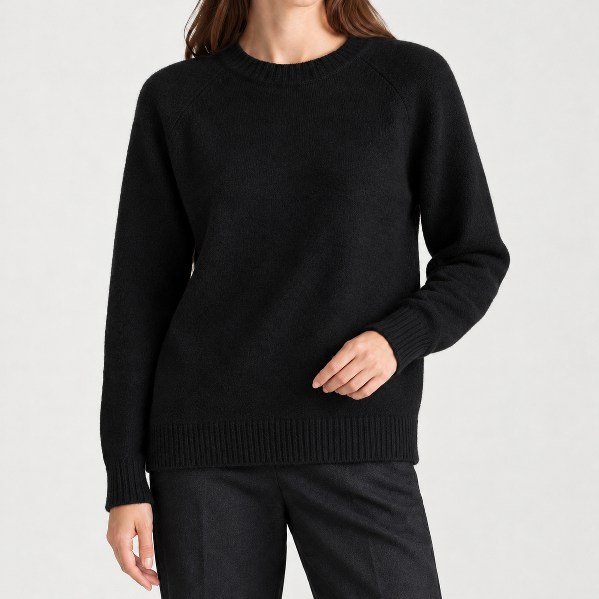Ferdinanda Crew Neck Sweater - Black