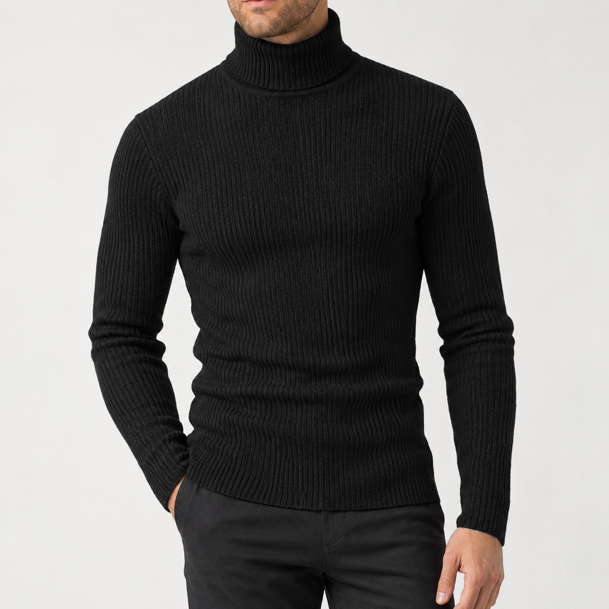 Oliver Ribbed Sweater - Black