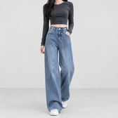 Valencia Wide Leg Jeans - Sea Blue