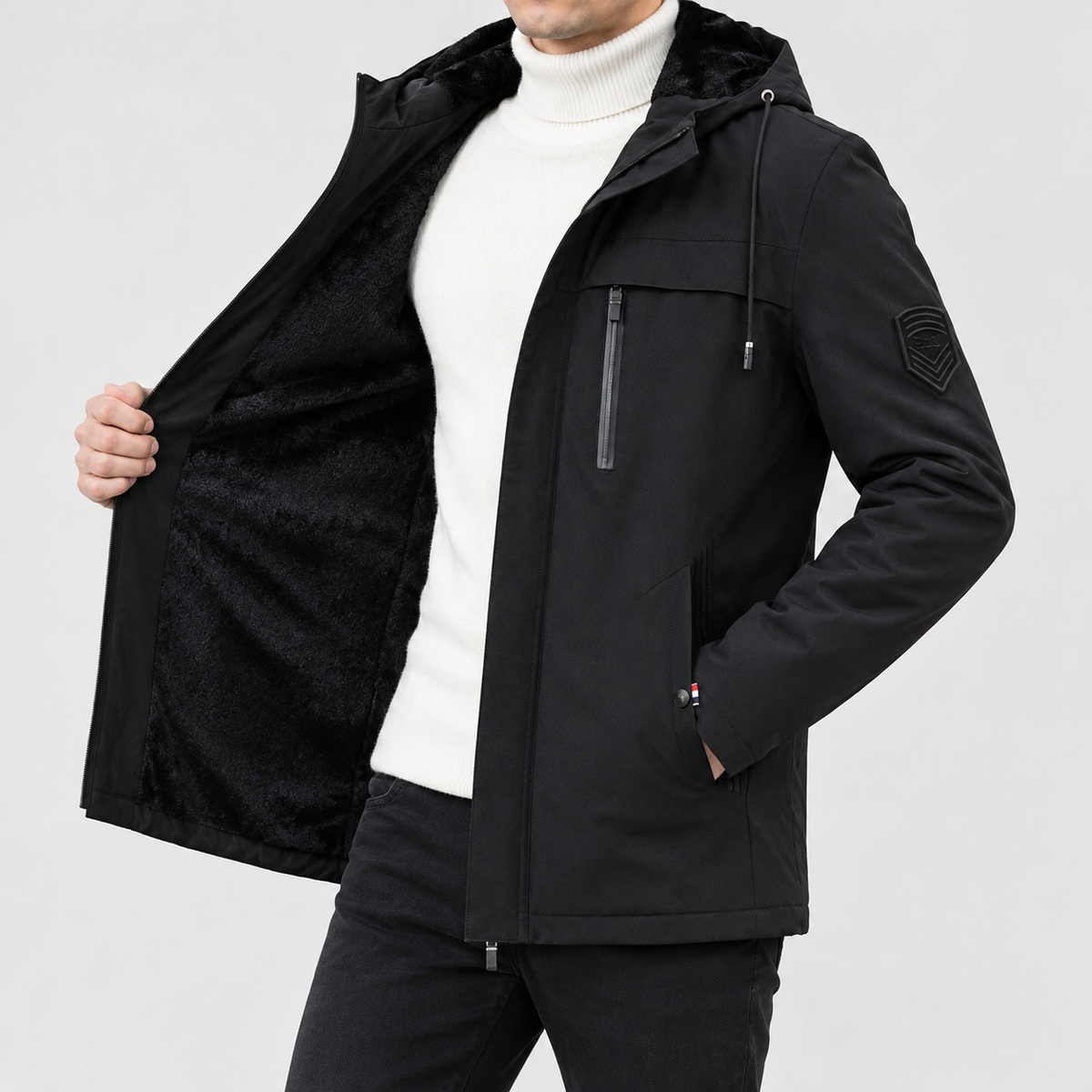 Oreste Fleece Lined Jacket - Black