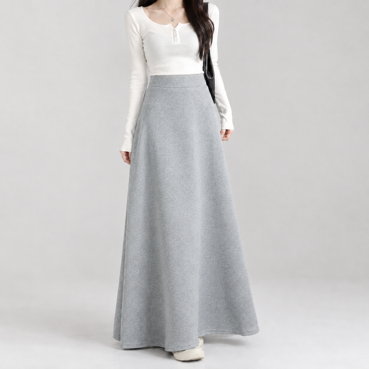 Vibecke A Line Skirt - Light Gray