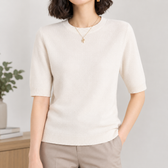 Sienna Crew Neck Sweater - White