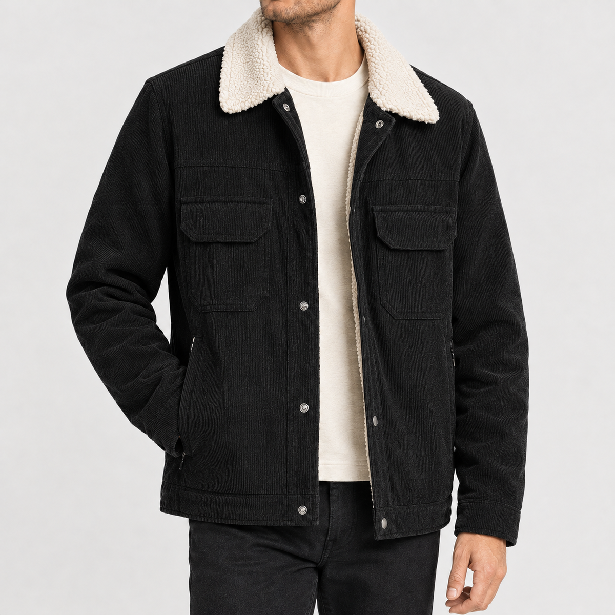 Alcide Corduroy Jacket - Black