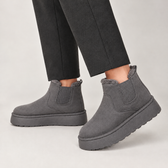 Aage Fleece Chelsea Boots - Gray