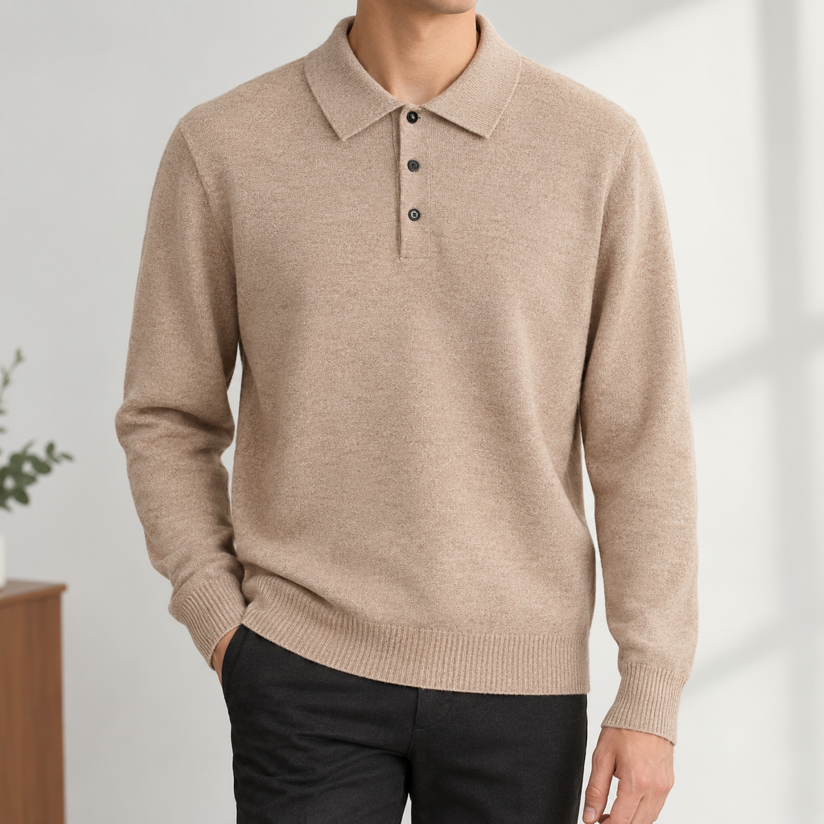Lucian Polo Sweater - Camel