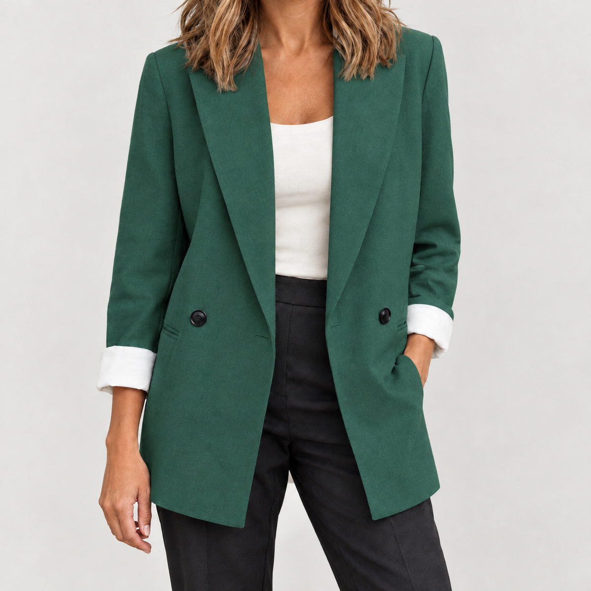 Ambretta Relaxed Blazer - Green