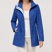 Elisabetta Hooded Jacket - Navy Blue
