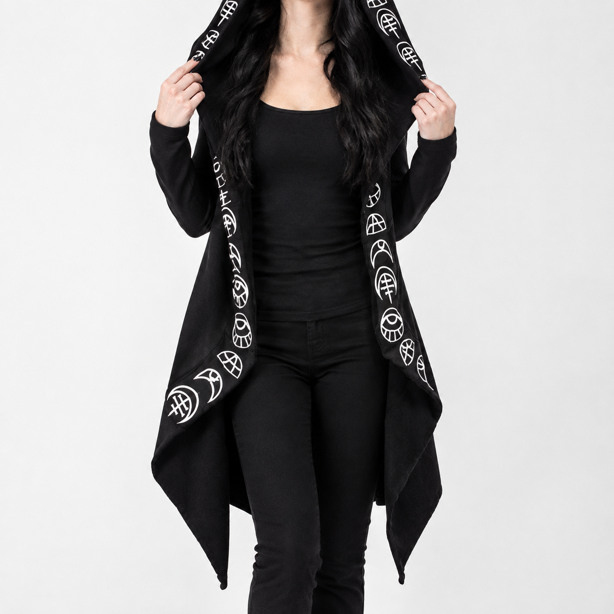 Calla Hooded Cardigan - Black