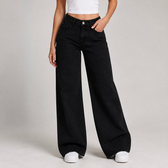 Barbara Wide Leg Jeans - Black
