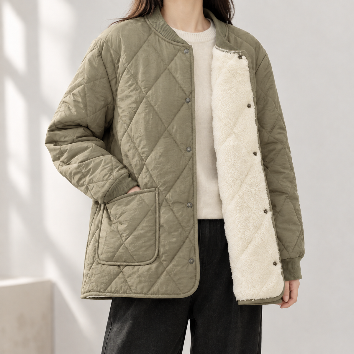 Georg Quilted Jacket - Light Green