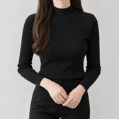 Marielle Ribbed Top - Black
