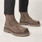 Asmus Lace Up Ankle Boots - Khaki