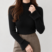 Emmelie Ribbed Sweater - Black