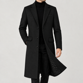Knut Tailored Overcoat - Black