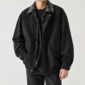 Barthelemy Plaid Collar Jacket - Black