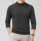 Gudni Mock Neck Sweater - Carbon Ash