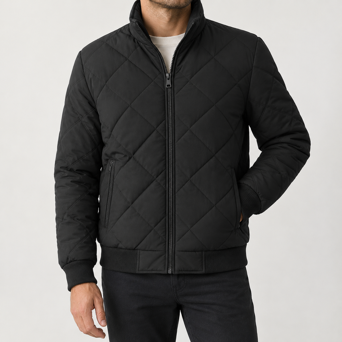 Gavin Quilted Jacket - Black