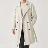 Mikkel Double Breasted Overcoat - Khaki