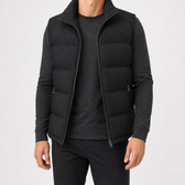 Denis Quilted Vest - Black