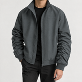 Christer Ruched Sleeve Jacket - Dark Gray