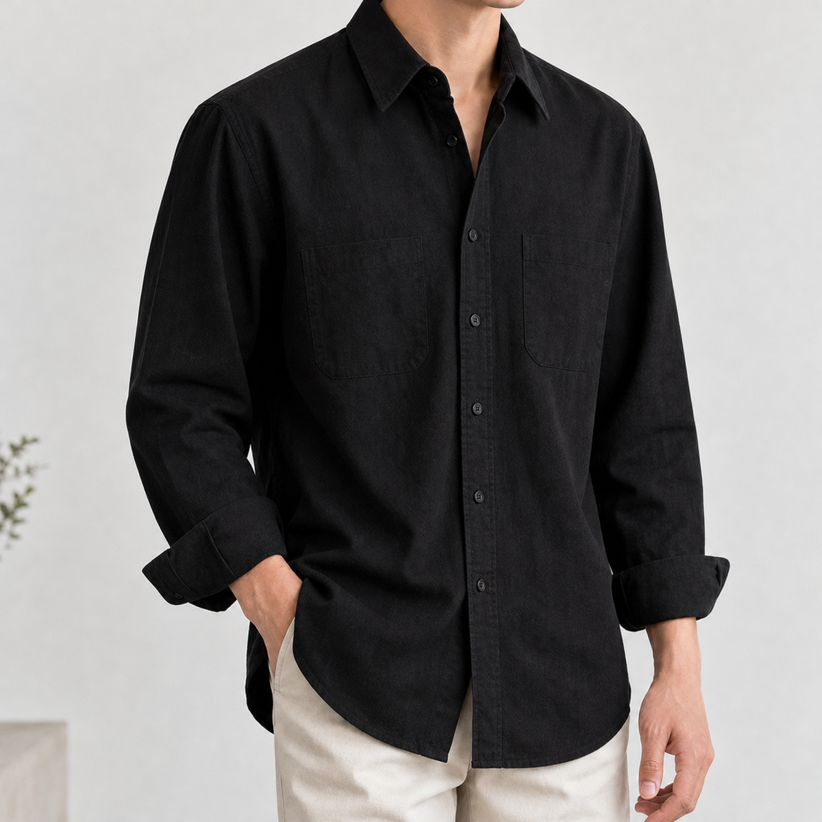 Theo Relaxed Shirt - Black