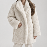 Flora Textured Coat - White