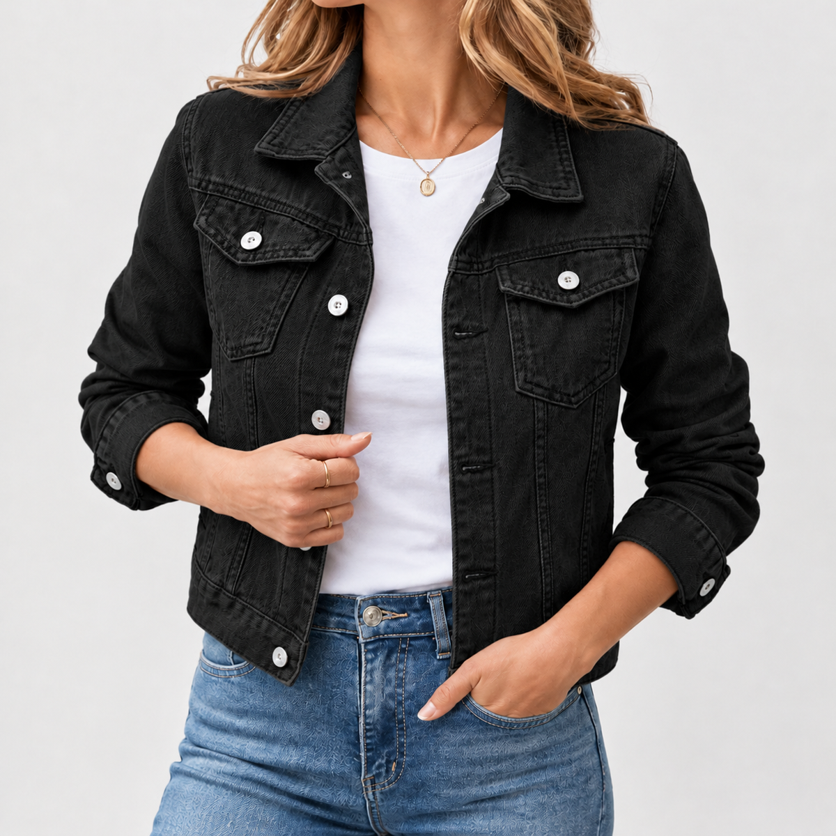 Agnethe Denim Jacket - Black