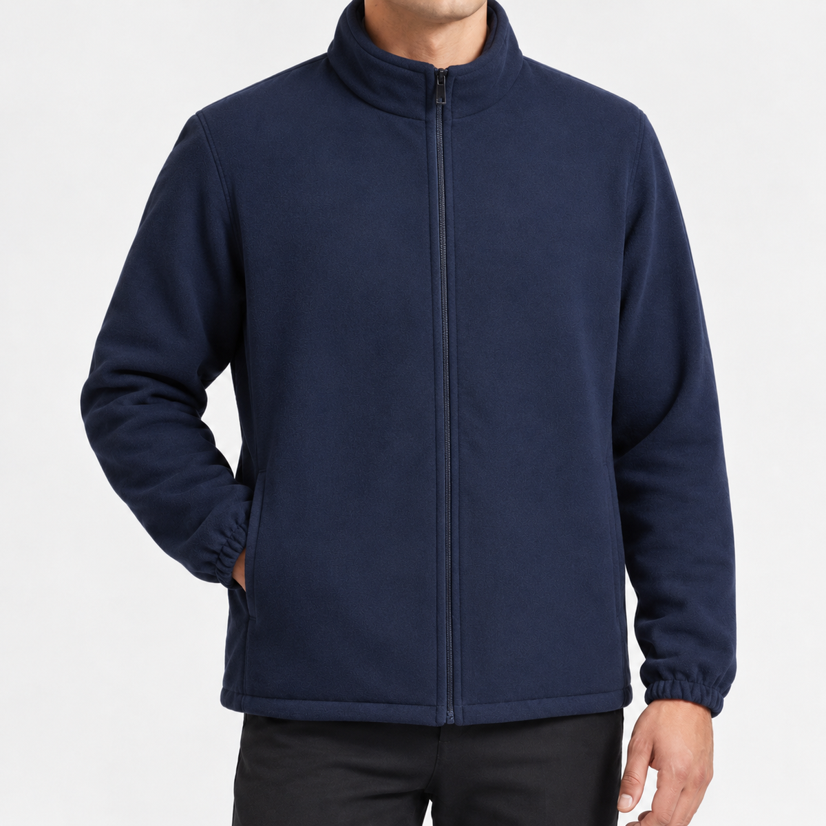 Elias Stand Collar Jacket - Blue