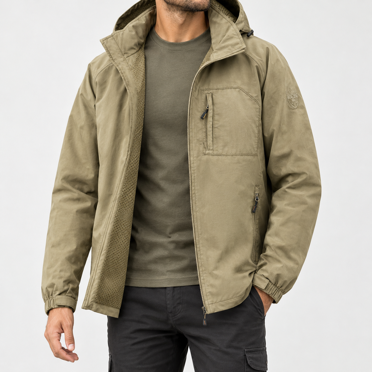Christof Hooded Jacket - Khaki