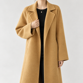 Heide Lapel Overcoat - Camel