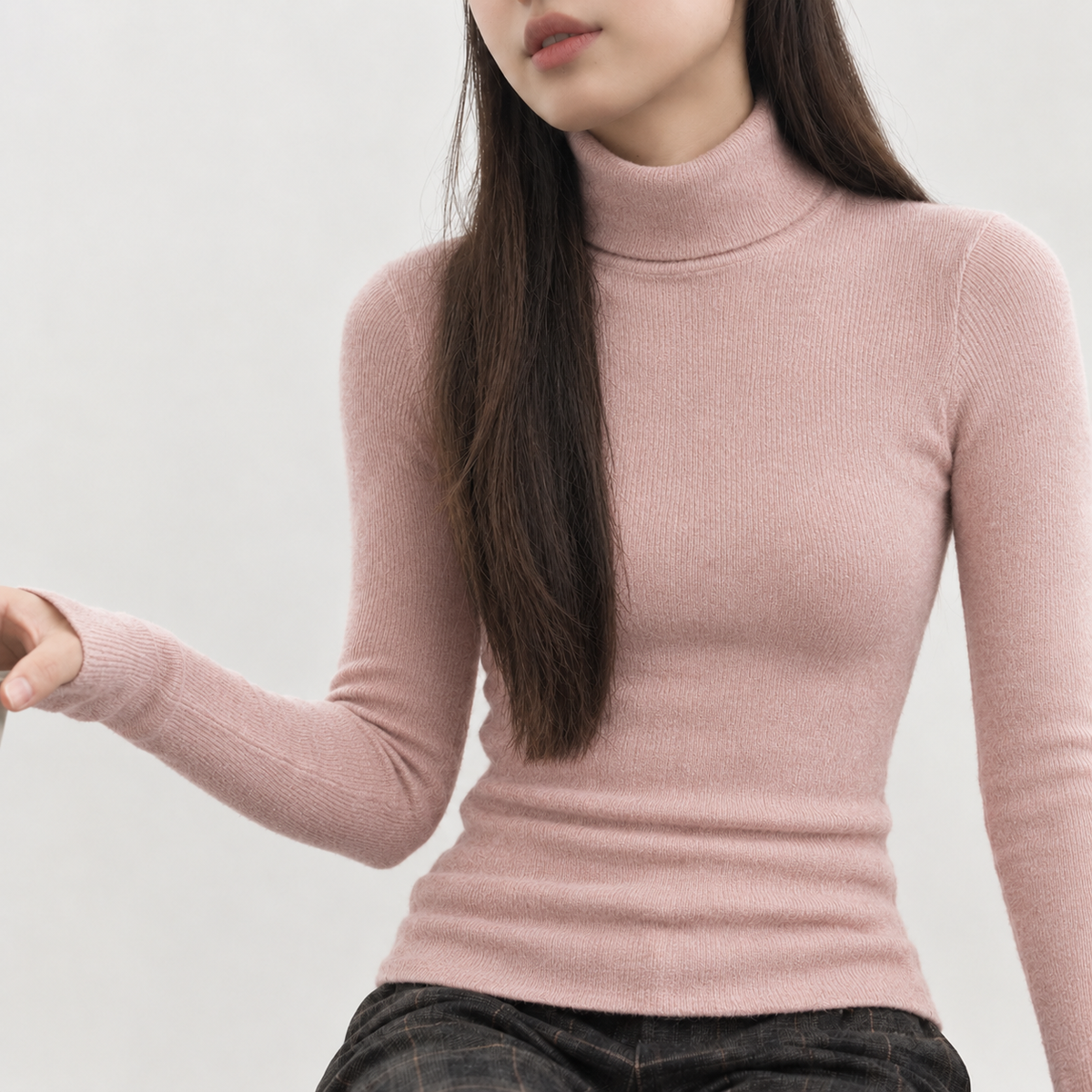 Annemette Turtleneck Sweater - Pink