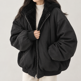 Adelphine Reversible Bomber Jacket - Black