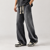 Harris Wide Leg Jeans - Black Gray