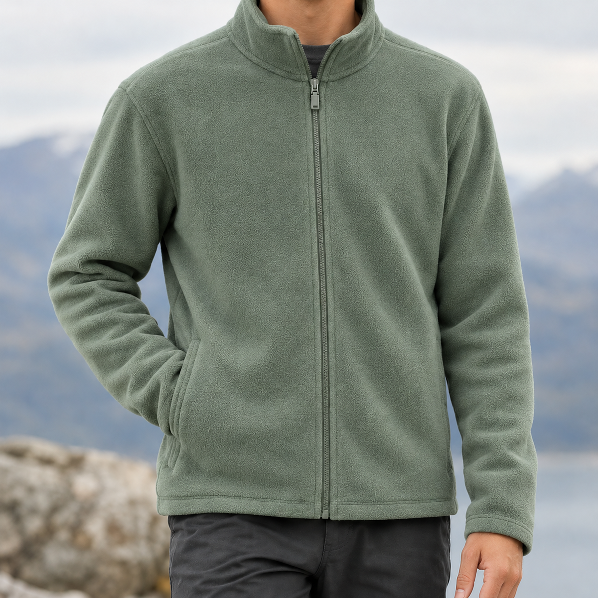 Alec Fleece Jacket - Green