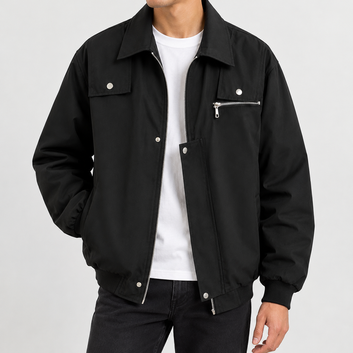 Kasper Utility Jacket - Black