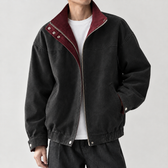 Bertram Contrast Collar Jacket - Black
